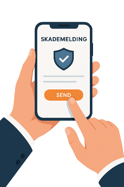 Illustrasjon av to personer som samarbeider om dokument